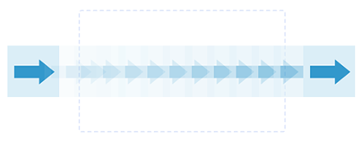 interpolated positions of the arrow image