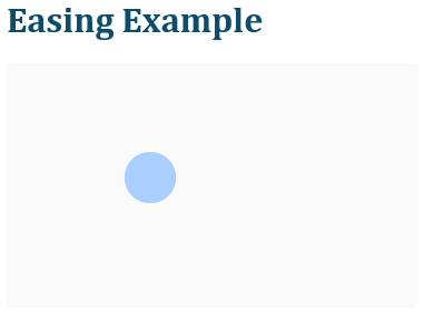 an example of easing