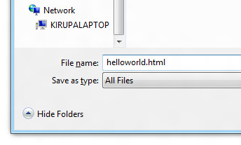 saving the file