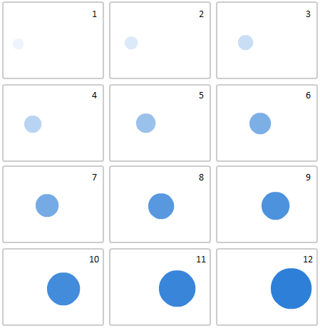grid of frames