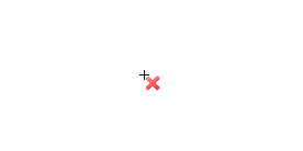 the cross icon on the design surface