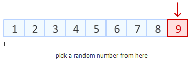 pick a random number from the following range
