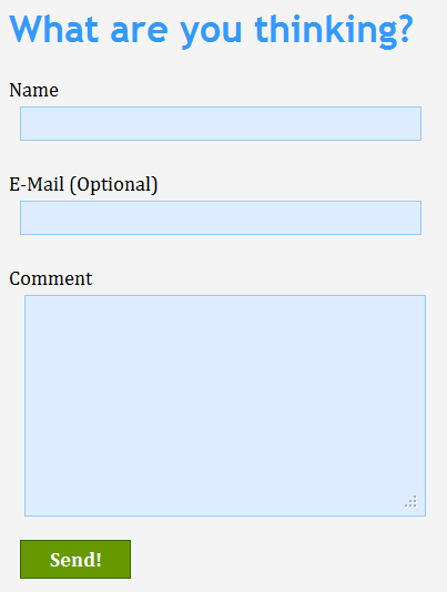 example of a contact form