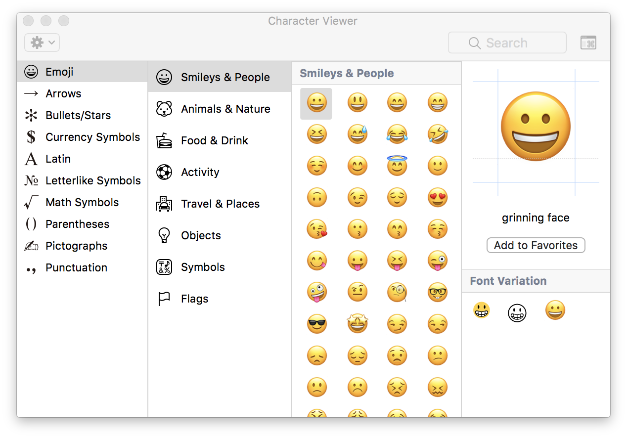 What the emoji picker looks like!