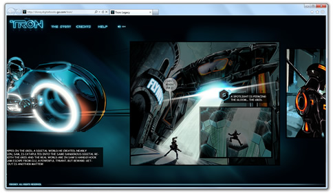 screenshot from the Tron site